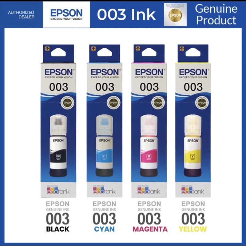 Epson 003 Genuine 1 Set 4 Colors 65ml Shopee Philippines 3081