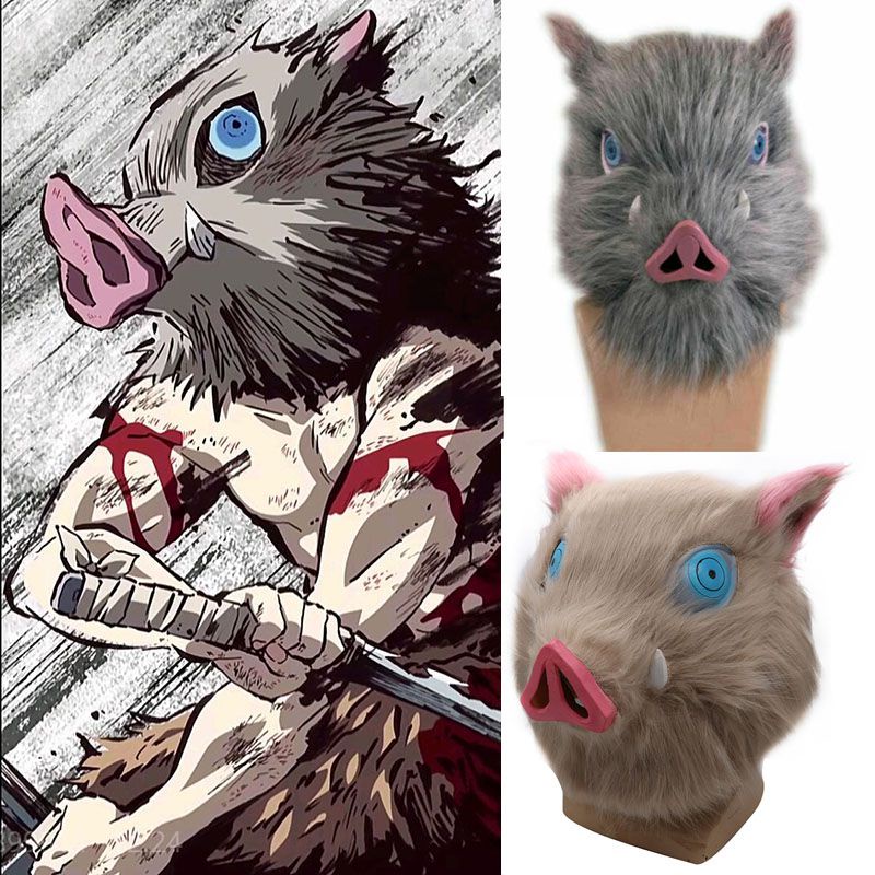 Demon Slayer: Halloween Kimetsu No Yaiba Hashibira Inosuke Pig Mask ...