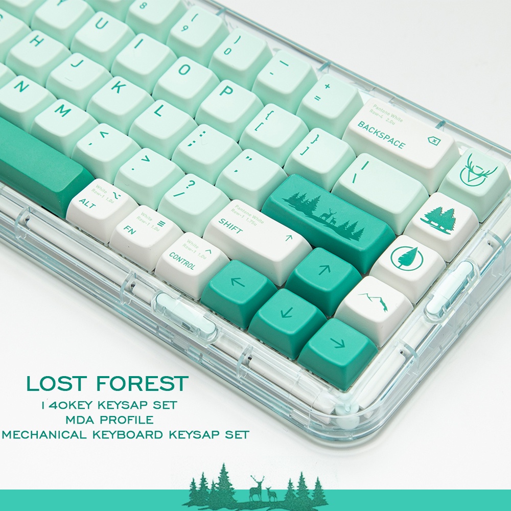 GMK Lost Forest Keycap Set 140Keys MDA Profile PBT Compatible Gateron ...