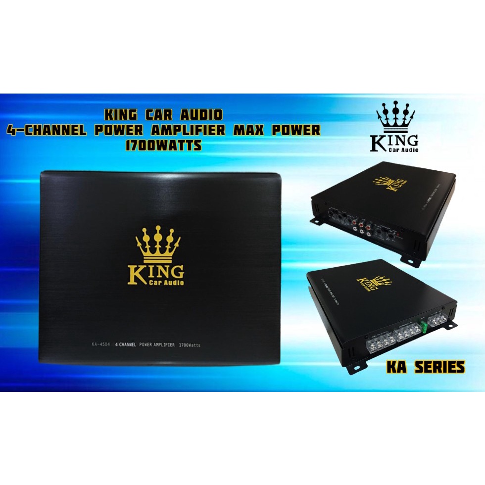 KING Car Audio 4Channel Mosfet High Power Amplifier MAX POWER 1700