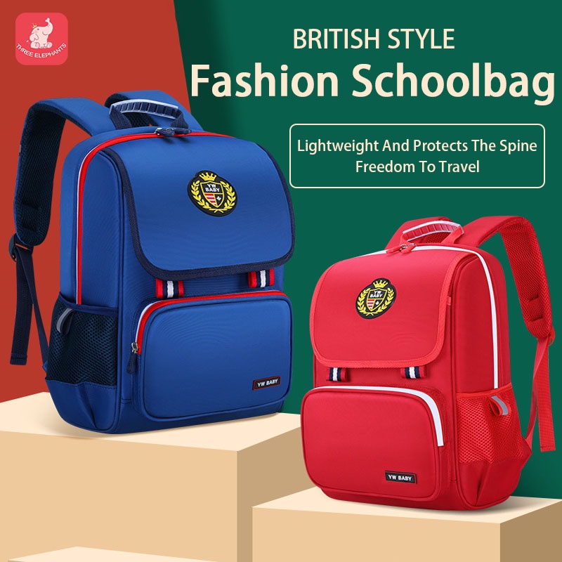 COD British style kids bag comfortable Large Capacity School backpack