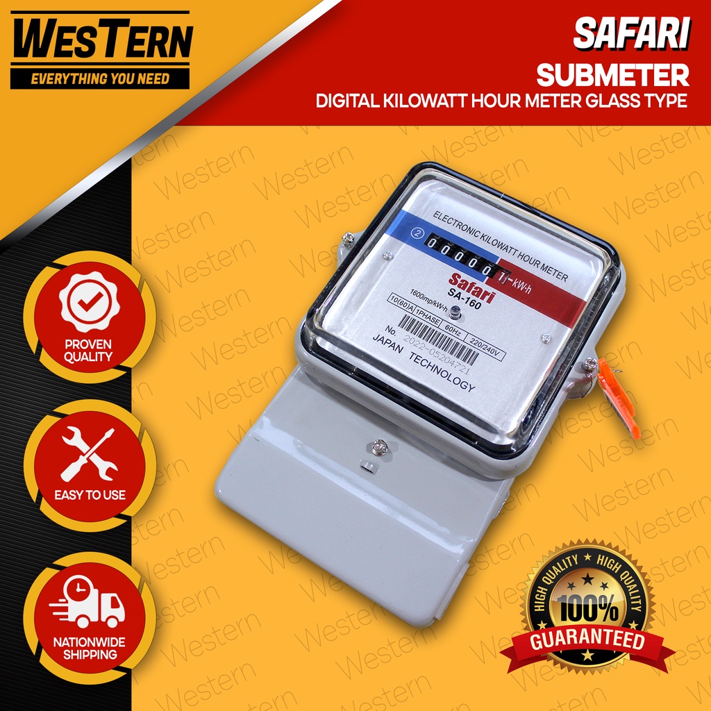SAFARI Submeter Digital Kilowatt Hour Meter Glass Type Shopee Philippines