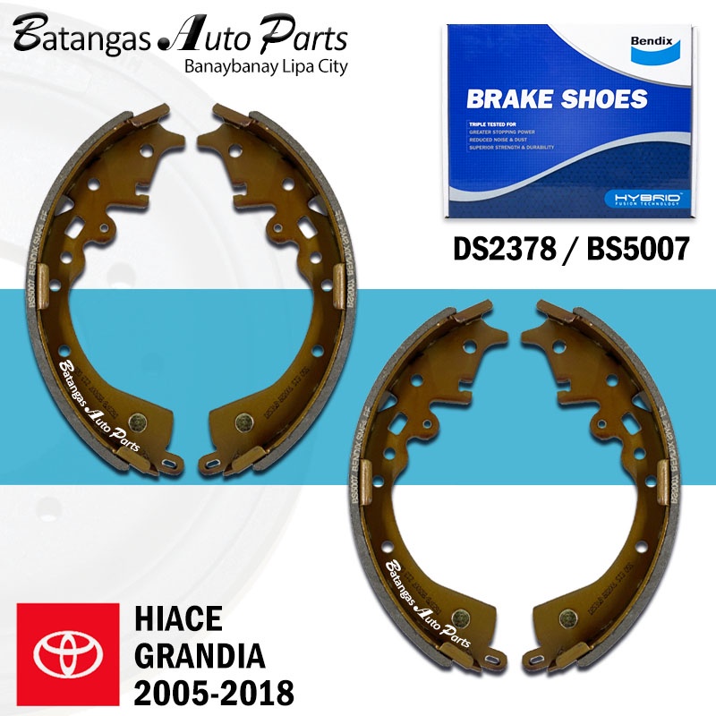 BENDIX BRAKE SHOE TOYOTA HIACE 2005-2018 1SET 4PCS 2378 | Shopee ...