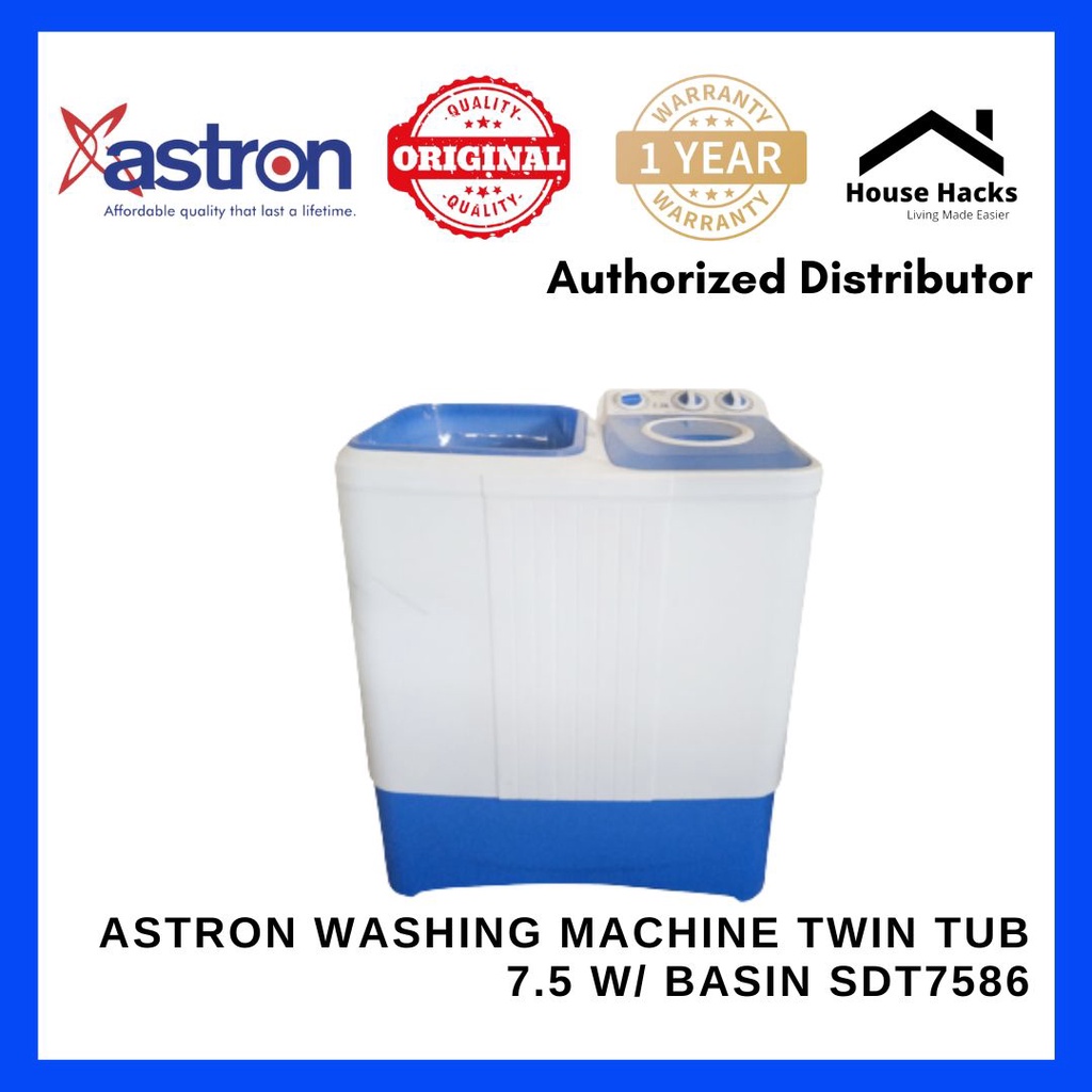 Astron Washing Machine Twin Tub 7.5 w/ Basin SDT7586 (House Hacks