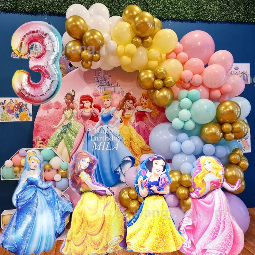 Bouquet globos princesas Disney  Princess balloons, Toddler girl