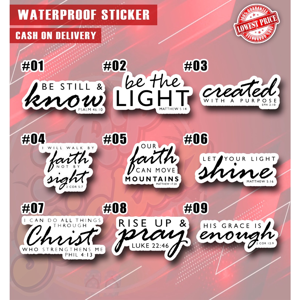 Christian Bible Verse / Vinyl | Waterproof Stickers | Shopee Philippines