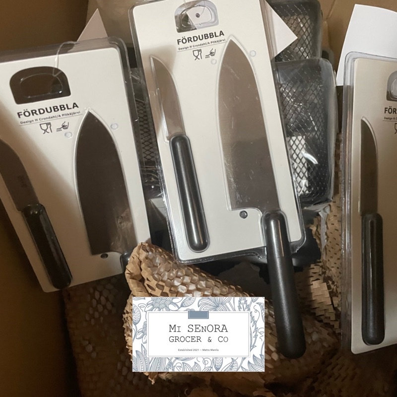IKEA ASIA FORDUBBLA Messerset – 2-teilig, Grau, Scharfe Küchenmesser Für Den Alltag