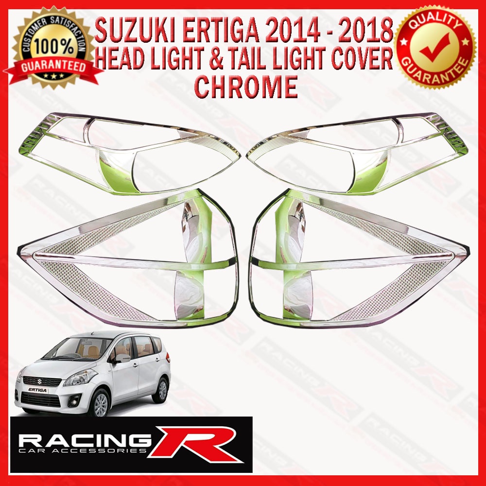 Ertiga 2014 2018 Head Light and Tail Light Cover Chrome Garnish