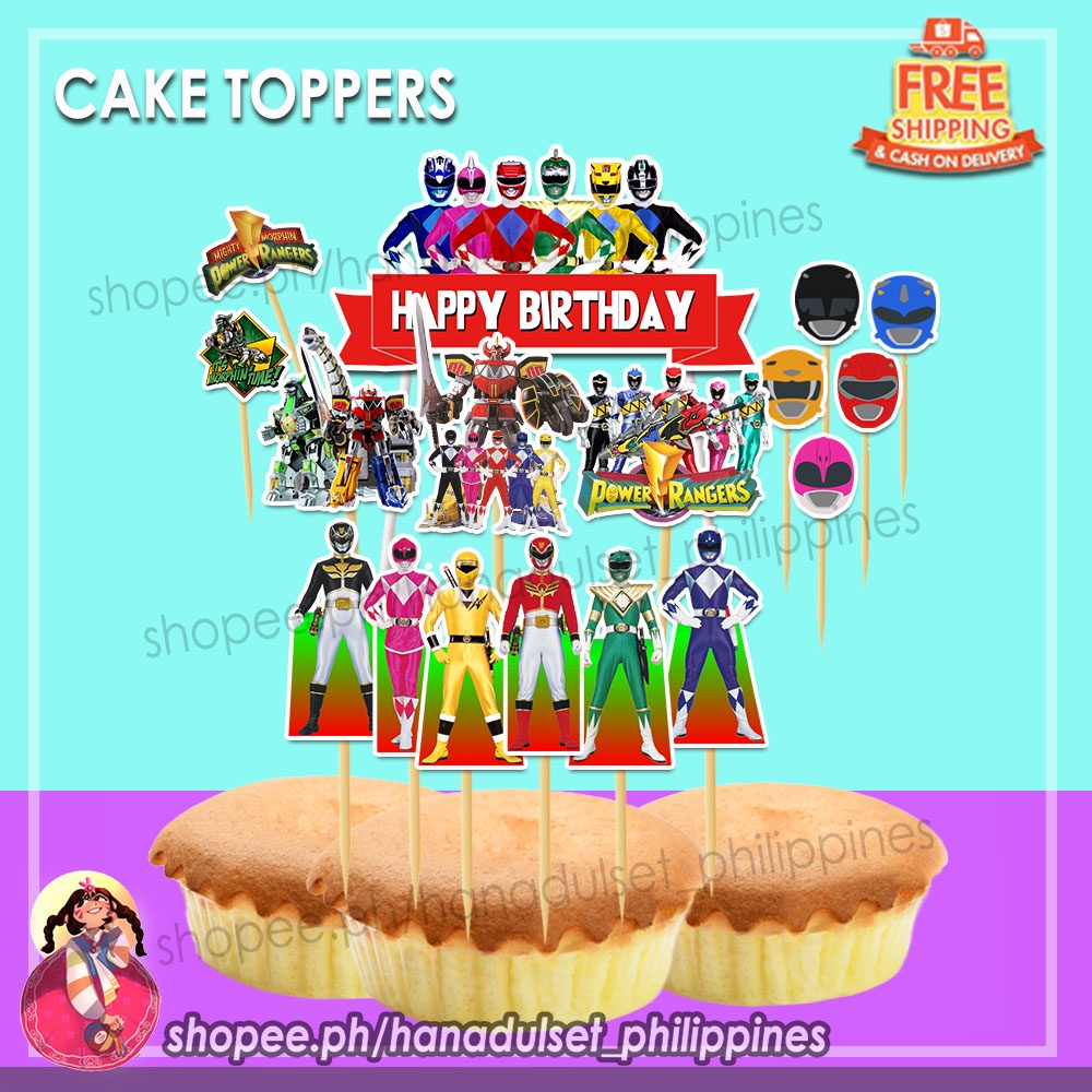 Power Rangers Topper | Cake Topper | Power Rangers cup cake toppers ...
