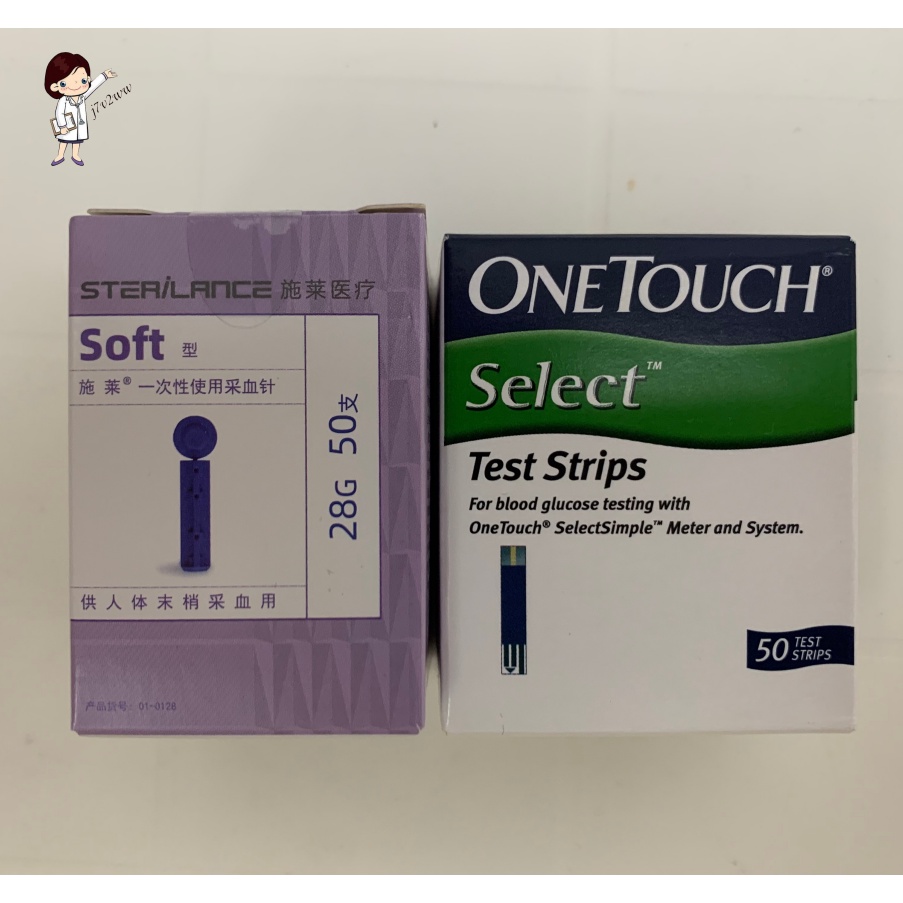 One Touch / Select Simple Blood Glucose Test Strips 50s Free