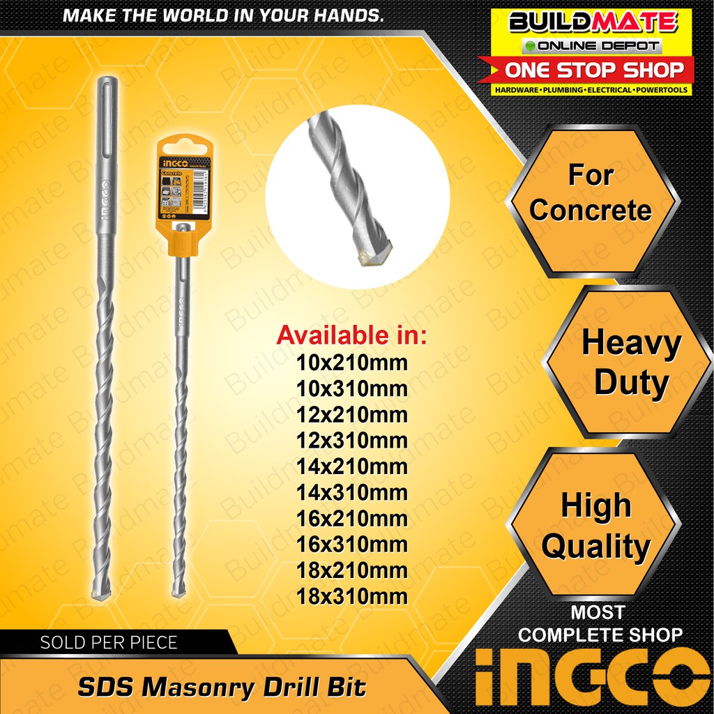 BUILDMATE Ingco SDS Masonry Drill Bit Use for Concrete Drill Bit Hand ...