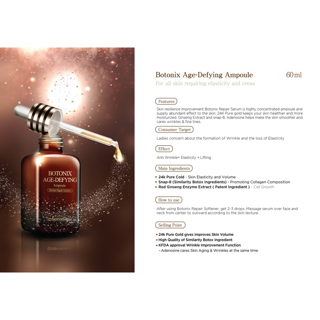 OFFICIAL]IPSE PREMIUM Botonix Age-Defying All in One Set☆Shipping