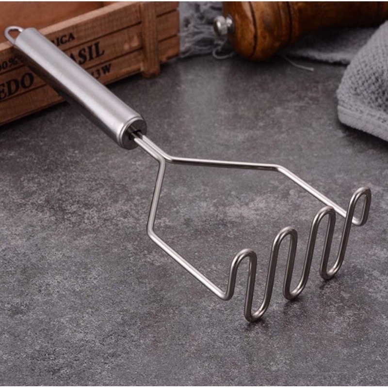 Stainless Steel Potato Masher Kitchen Cooking Tools - Shape Wave Masher ...