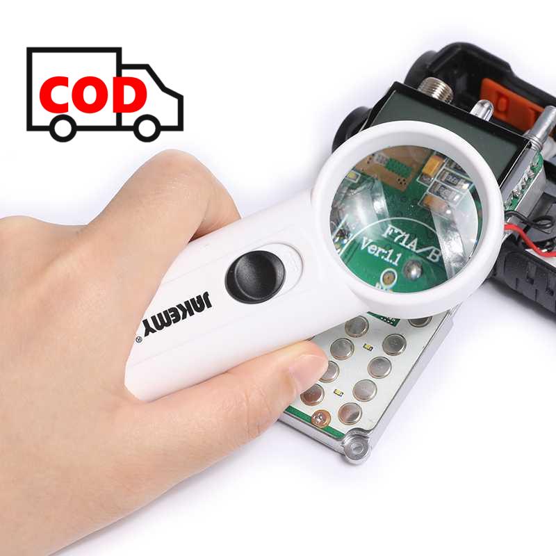 8X Zoom Magnifying Glass With LED Flashlight Magnifier Small Writing ...