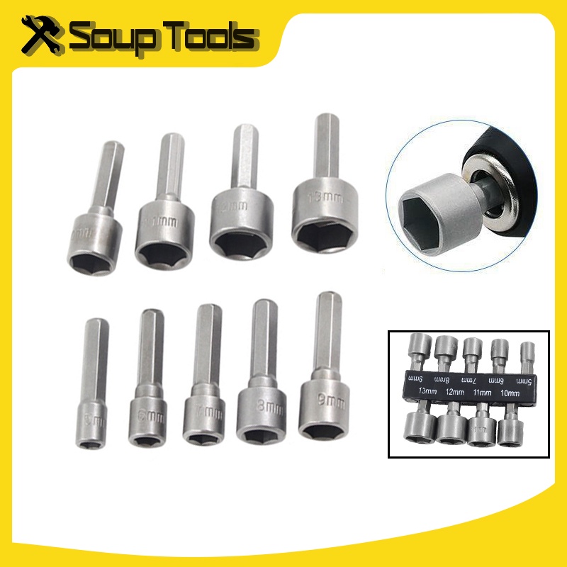 9-piece rotary tool set hexagon handle pneumatic 9pc socket wrench ...