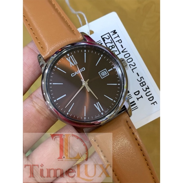 CASIO MEN'S LEATHER MTP V002L 5B3 | Shopee Philippines