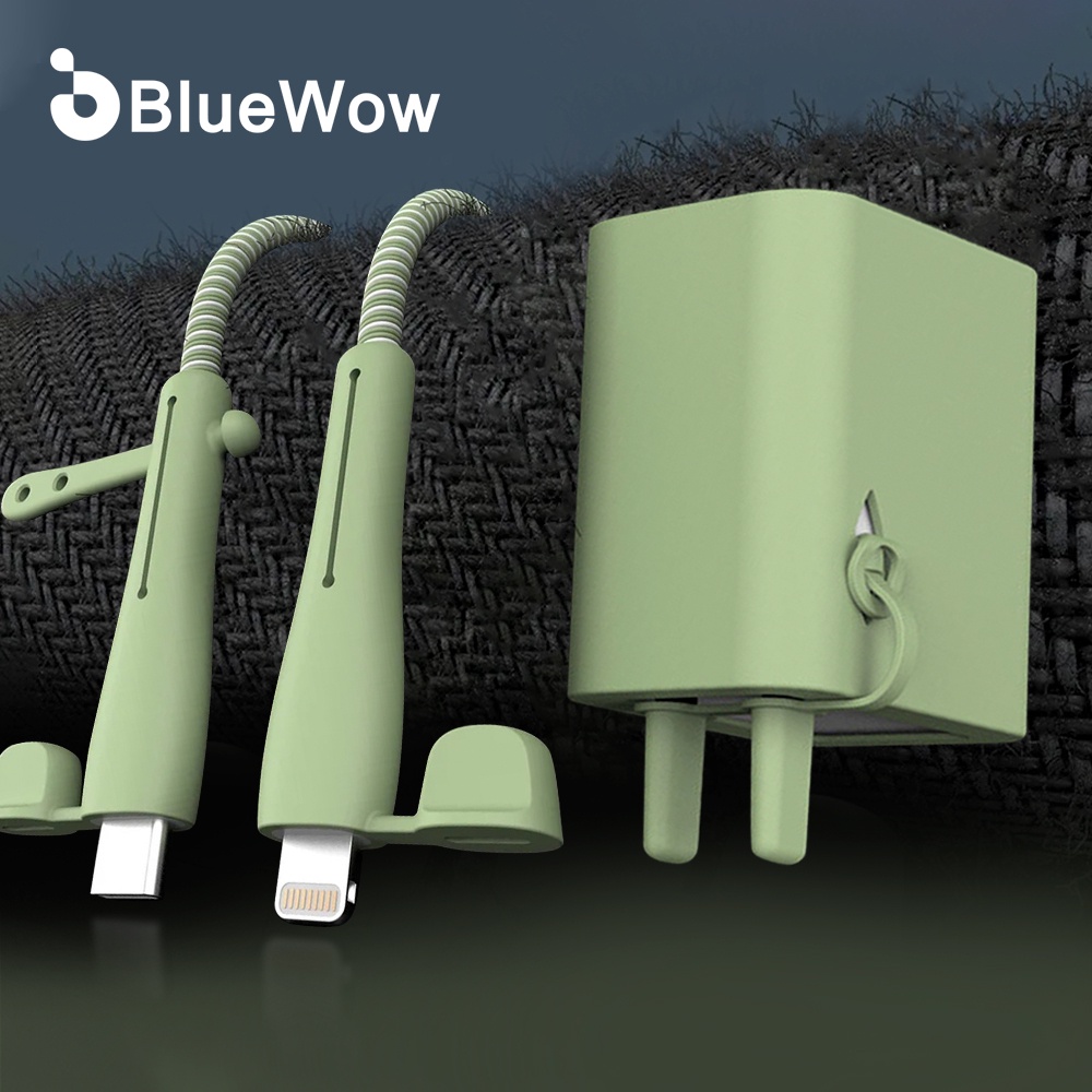BlueWow Soft Silicone Charger Protector Charging Cable Cover Cord
