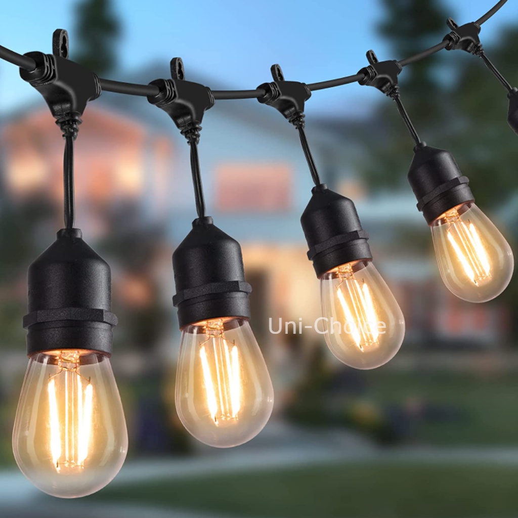 String Lights Commercial Grade Waterproof Patio String Light Hanging