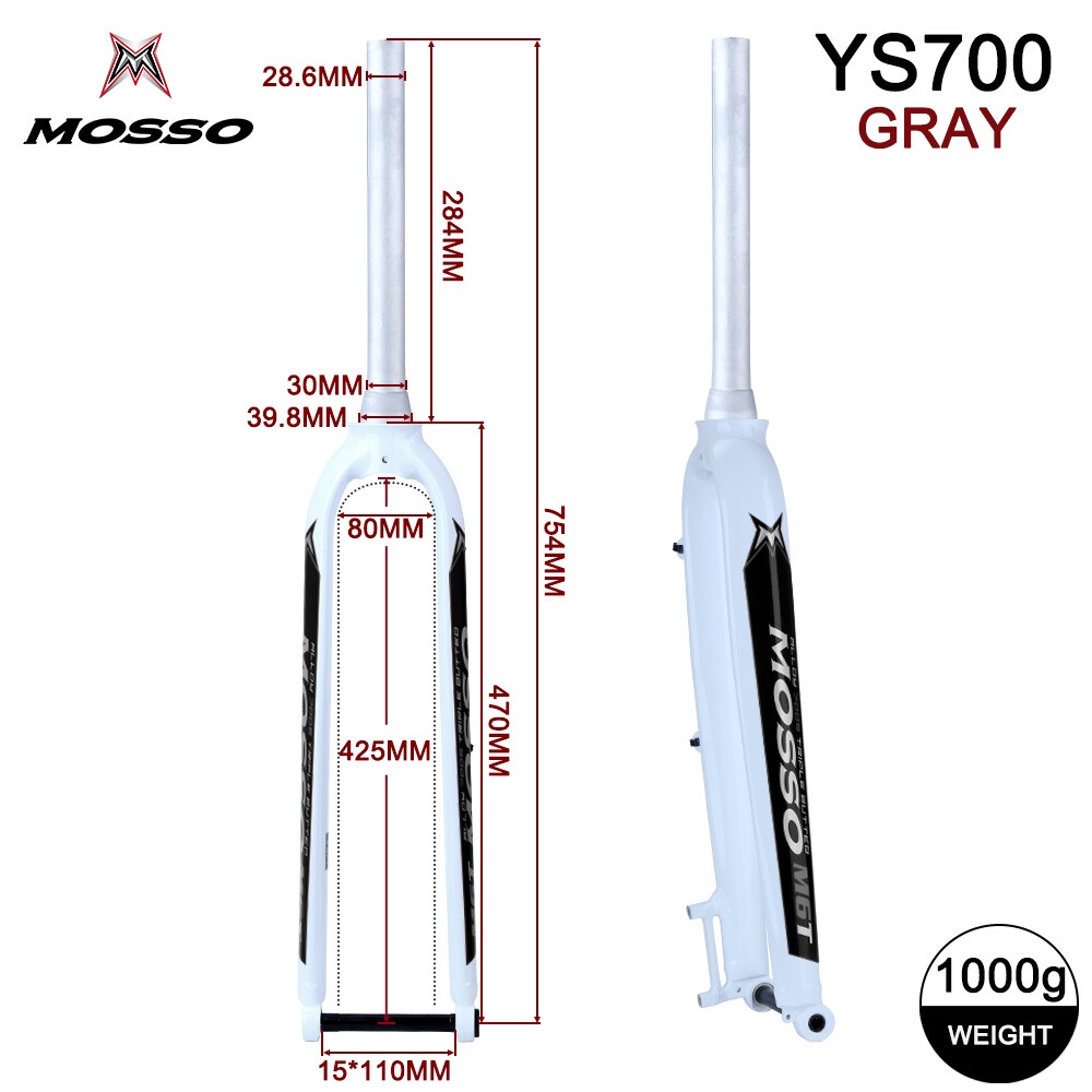 Mosso M6T MTB Bike Fork Mountain bicycle tapered fork Boost 27.5 29 7005 Aluminum Alloy rigid Fork Shopee Philippines