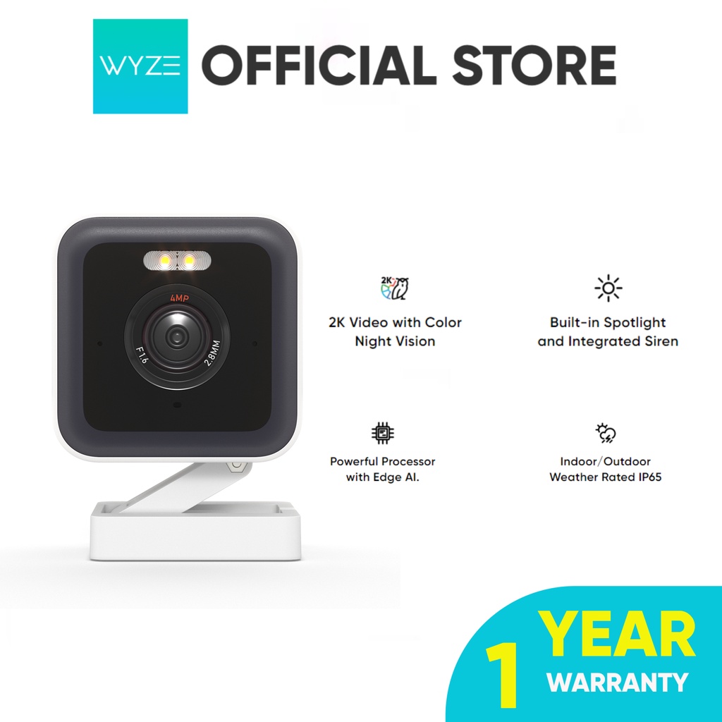 WYZE Cam V3 Pro Wired Indoor/Outdoor 2k Smart Security Camera For Pet Baby  Kids Dog Cat Elderly Monitoring Color Night Vision Spotlight
