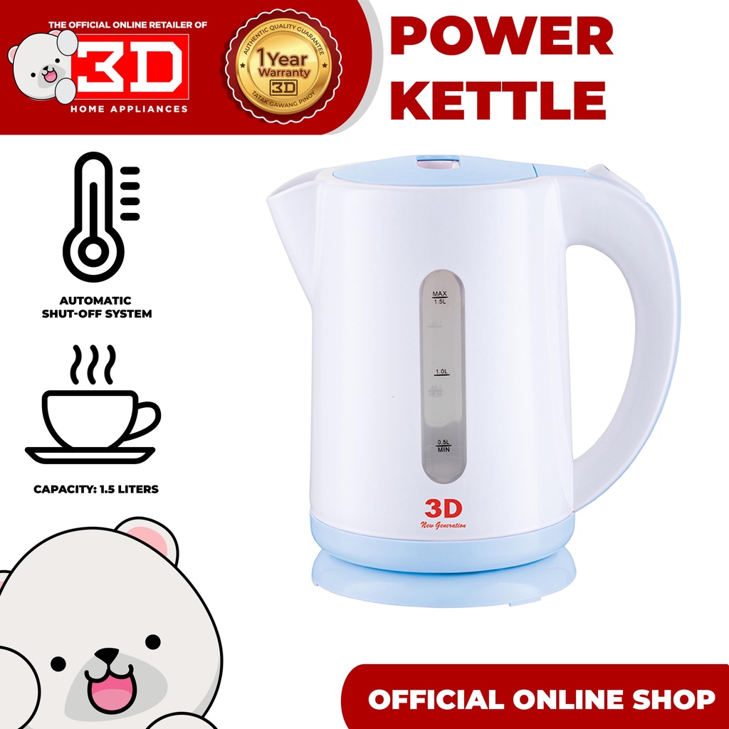 3D PK 515 Electric Kettle 1.5L Shopee Philippines
