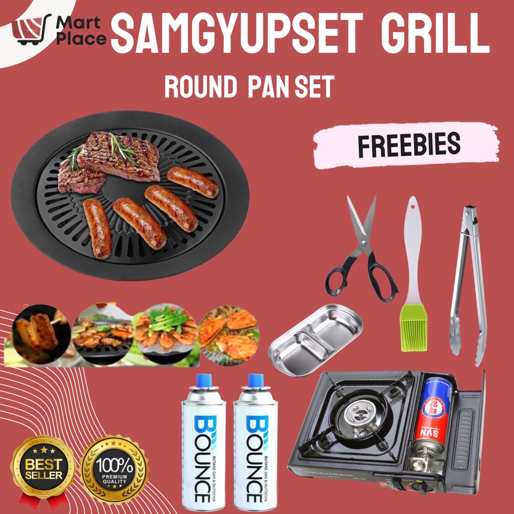 ON SALE l Korean BBQ Authentic Mega Set Korean Samgyupsal Grill Pan