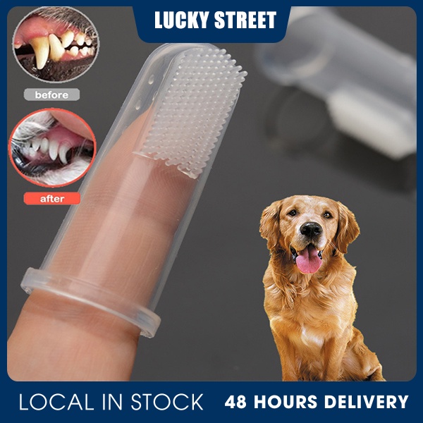 Dog Toothbrush For Pet Tooth Cleaning Tool Soft Pet Finger Toothbrush