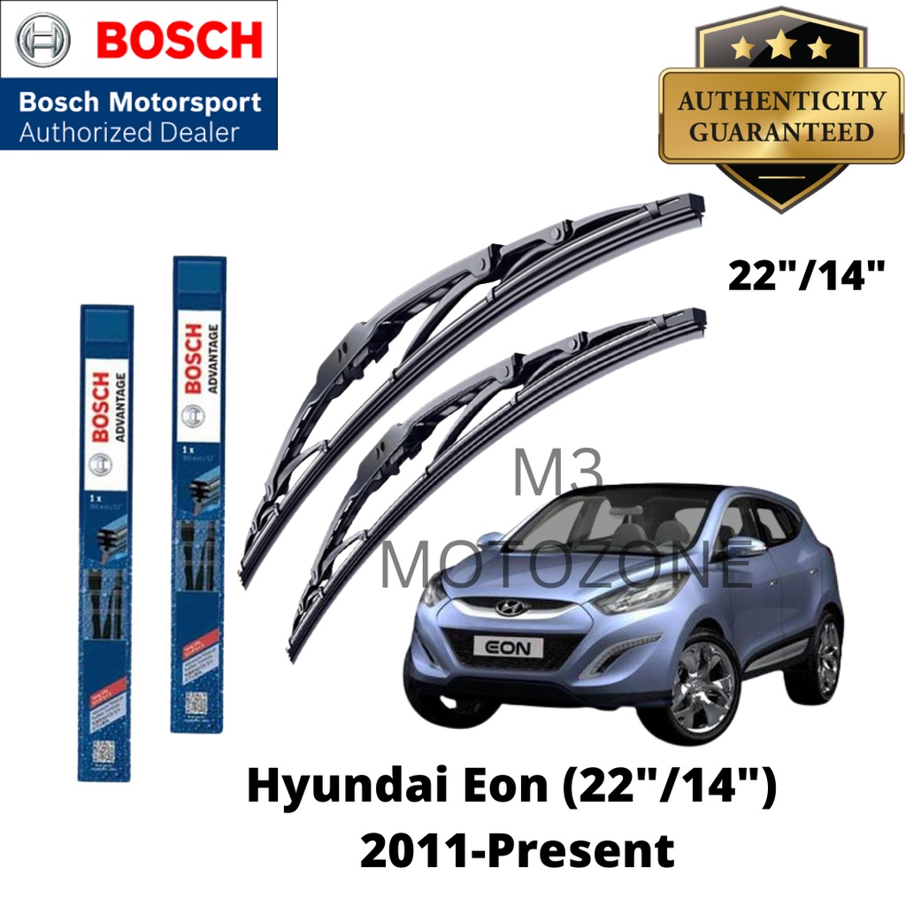 Bosch Advantage Wiper Blade Set For Hyundai Eon 2011Present (22"/14