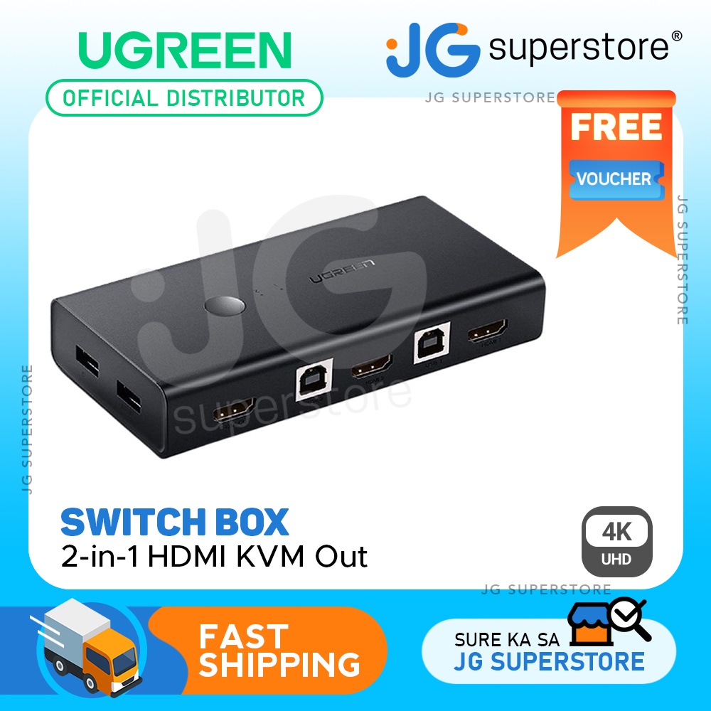 UGREEN USB 2.0 Switch, 2 In 4 Output USB KVM Switch
