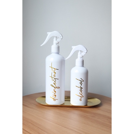 300ml/500ml WHITE SPRAY - with waterproof customizable decal labels ...