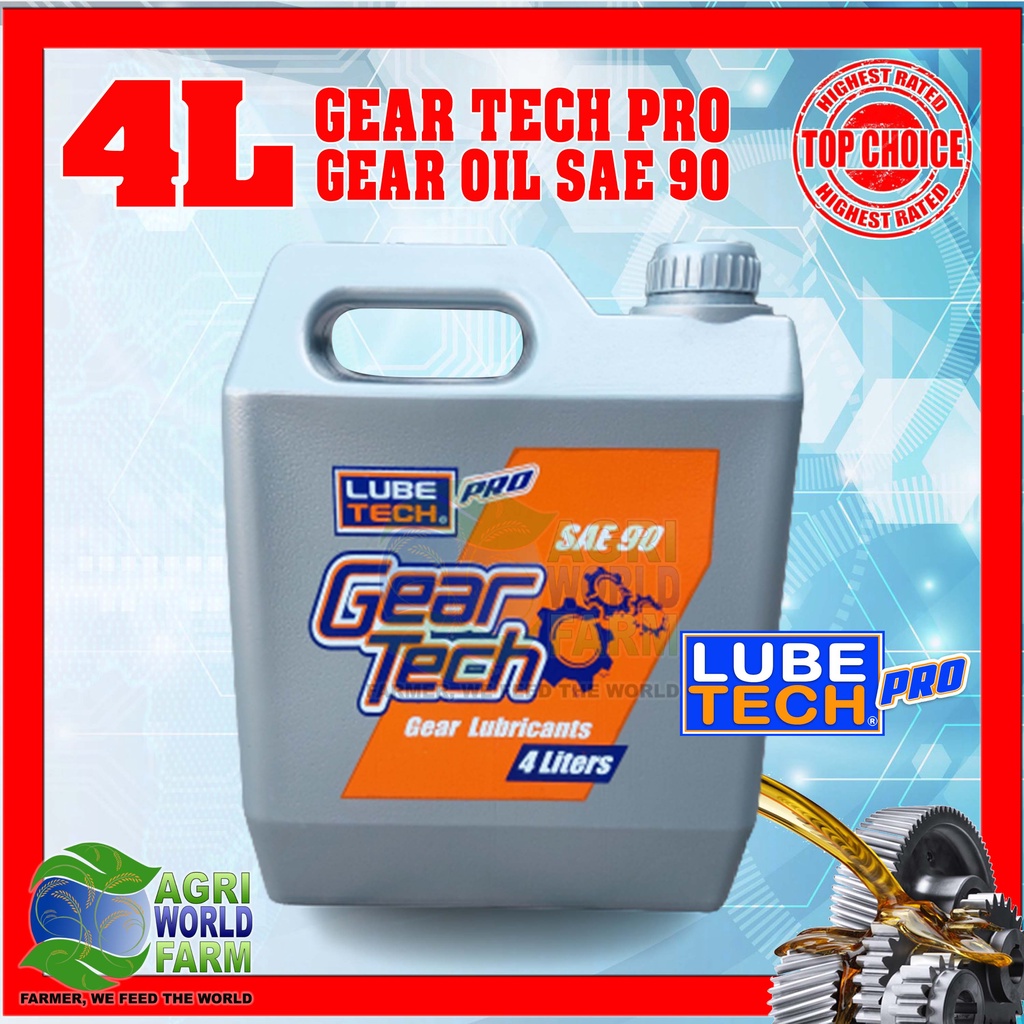 Oil Lube Tech Gear Tech Gear Oil SAE90 4L GEAR TECH SAE 90 4 LITER ...