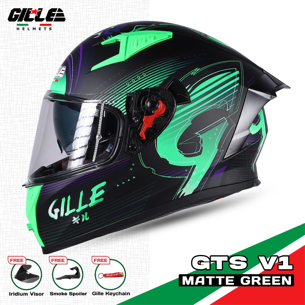 Gille Helmet Gts V X Saber Motorcycle Helmet Full Face Dual Visor With Keychain Shopee