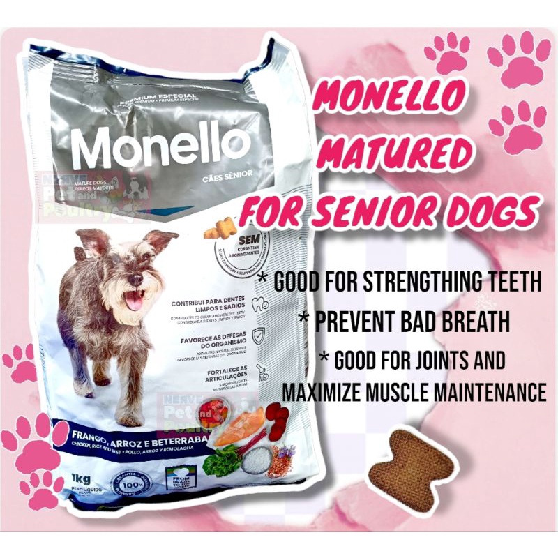 Monello Dog food for Senior Dogs Original Packaging Shopee Philippines