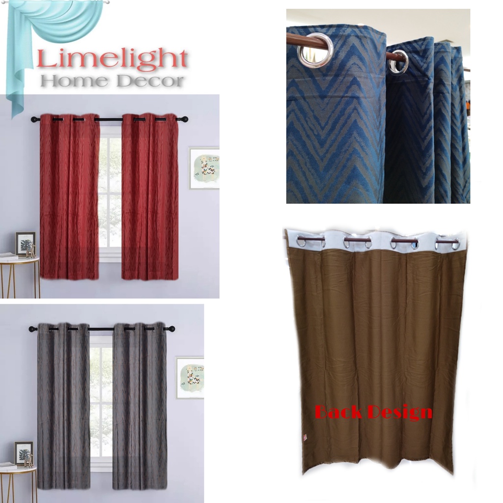 Blackout Half Curtain With 8 Rings Perfect For Living Room, Bedroom ...