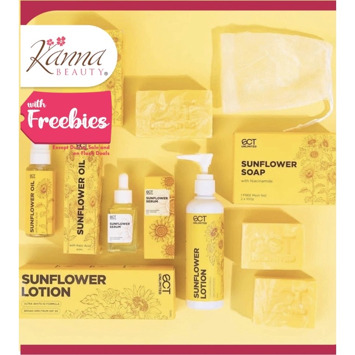 SCT UNLIMITED Sunflower Products (SUNFLOWER SOAP, Sunflower Oil, Sunflower Serum , scrub & soap