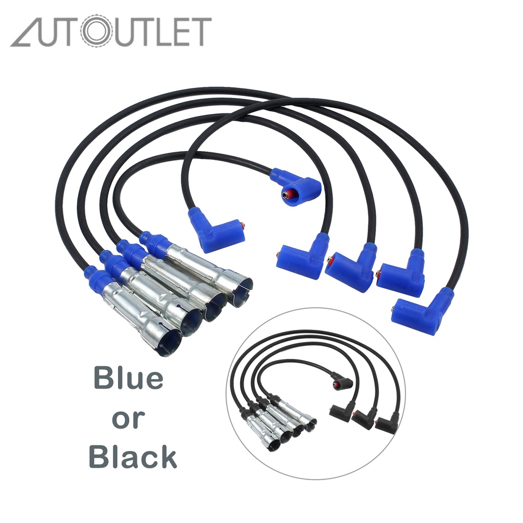 Autoutlet Blue/black Ignition Harness Lead Cable Set With M4 Spark