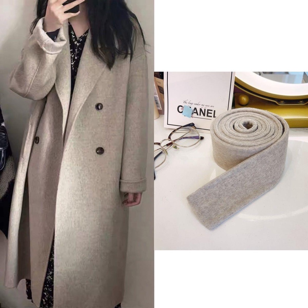 DoubleSided Wool Coat Belt Shopee Philippines