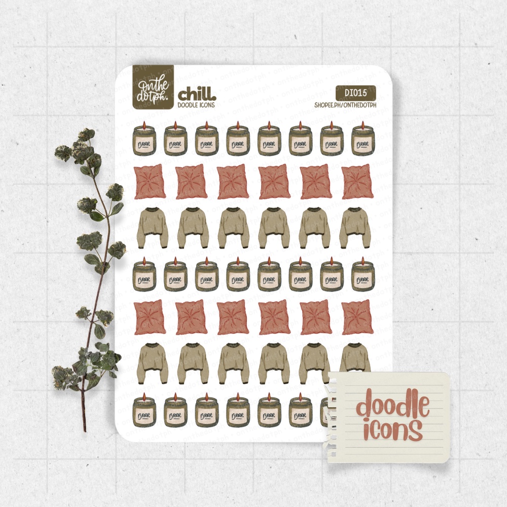 chill weather icons sticker sheet • decorative and functional for ...
