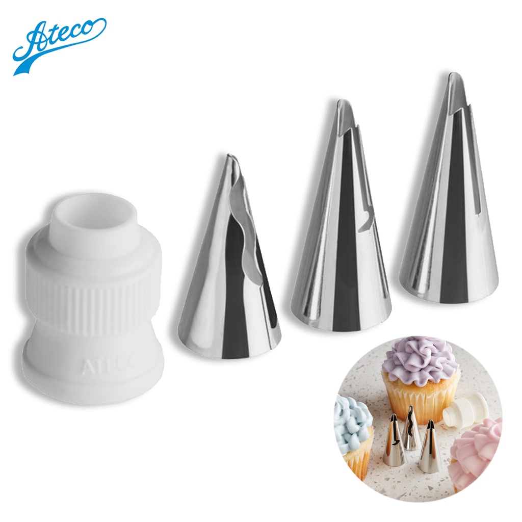 Ateco 384 Stainless Steel Ruffle Piping Tip Decorating Icing Tip (1pc