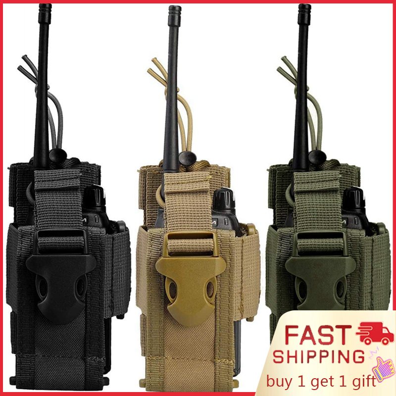 LUC Adjustable Radio Holder Bag Molle Two Way Radio Holster Pouch ...