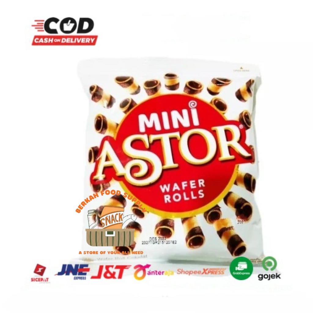 (BERKAH) Mini Astor Wafer Rolls 21gr Mini Astor Wafer Chocolate Roll ...