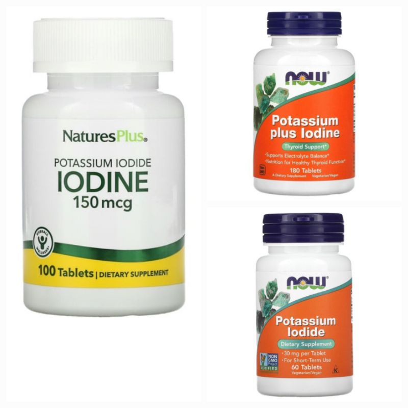 Natures Plus or Now Potassium Iodine / Potassium Iodide 100 or 180