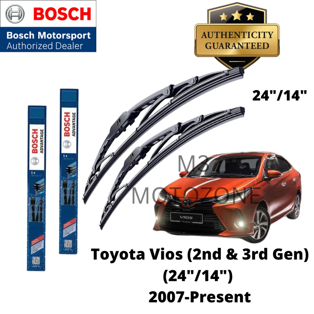 Bosch Advantage Wiper Blade Set For Toyota Vios 2007Present (24"/14