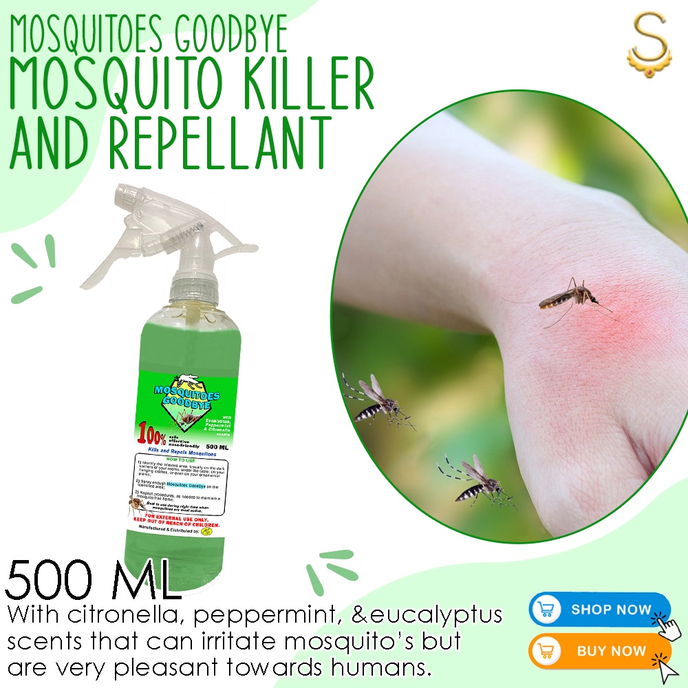 Mosquitoes Goodbye Spray 500ml Mosquito Killer Repellant Anti-dengue ...