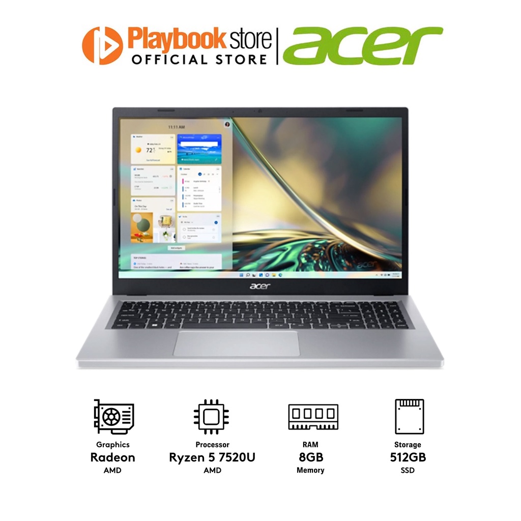 Acer Aspire 3 A315 24p R1kb 156 Fhd Amd Ryzen 5 7520u 8gb 512gb Ssd Radeon Windows 11 Laptop 7677