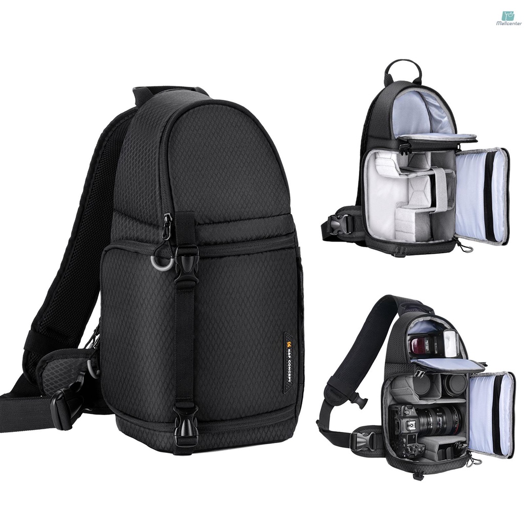 K&F CONCEPT Camera Sling Bag Shockproof Camera Bag 10L Capacity