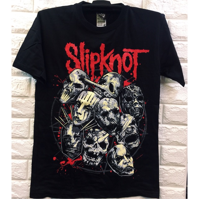 Slipknot shirt Vintage Style Rock Band Slipknot Black Shirts | Shopee ...