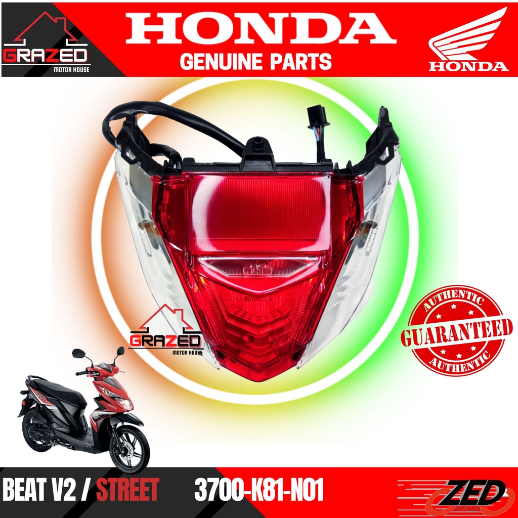 TAIL LIGHT ASSEMBLY for Honda Beat FI V2 / Beat Street HONDA GENUINE