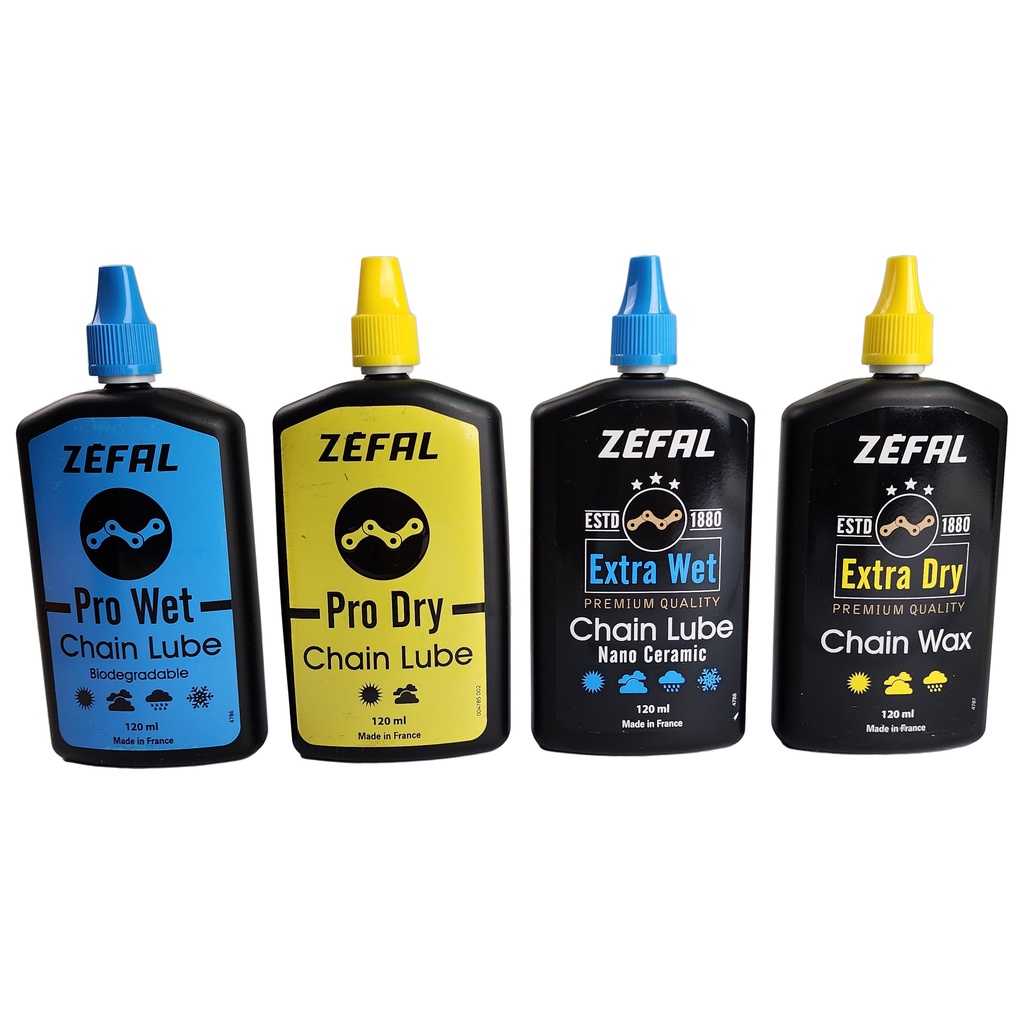 ZEFAL PRO DRY PRO WET EXTRA DRY EXTRA WET CHAIN LUBE FOR BICYCLE ...