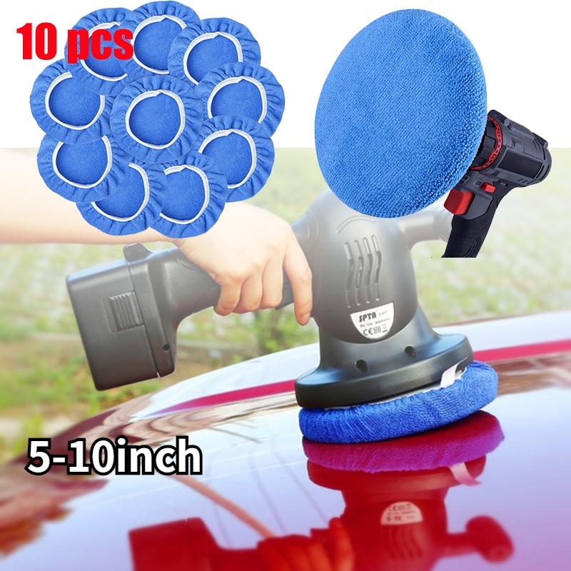10Pack Car Polisher Pad 5 to 6 Inches Soft Microfiber Polishing